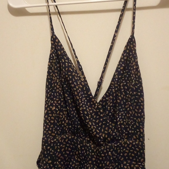 NIP Fixmatti Cute Spaghetti Strap V Neck Backless Ruffle Skirt Romper - Small - Picture 8 of 13